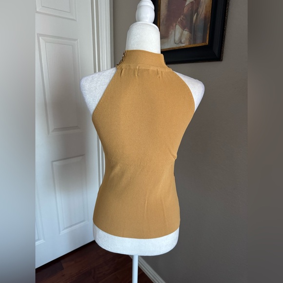 Vintage Dressy Evening Party Beaded Sequin Halter Mock Turtleneck Top NWOT - Picture 11 of 13